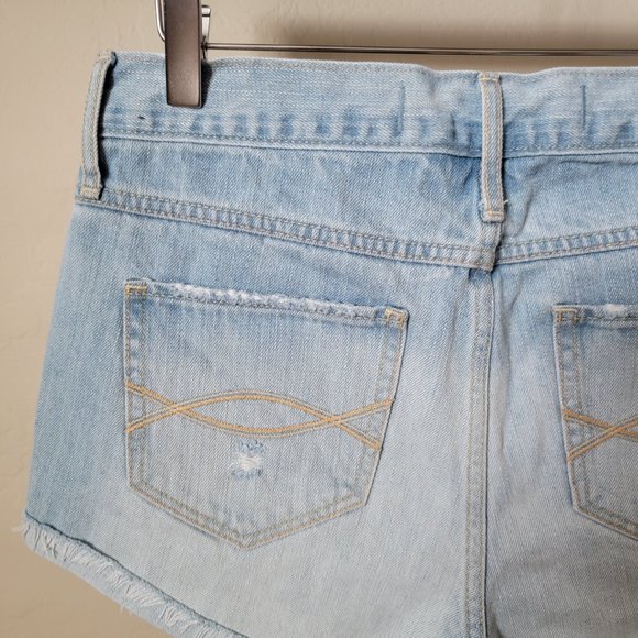 Abercrombie & Fitch Distressed Cutoff Denim Jean Shorts - Picture 8 of 14